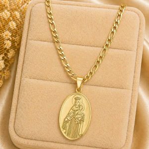 Lant pandantiv Maica Domnului cu Isus